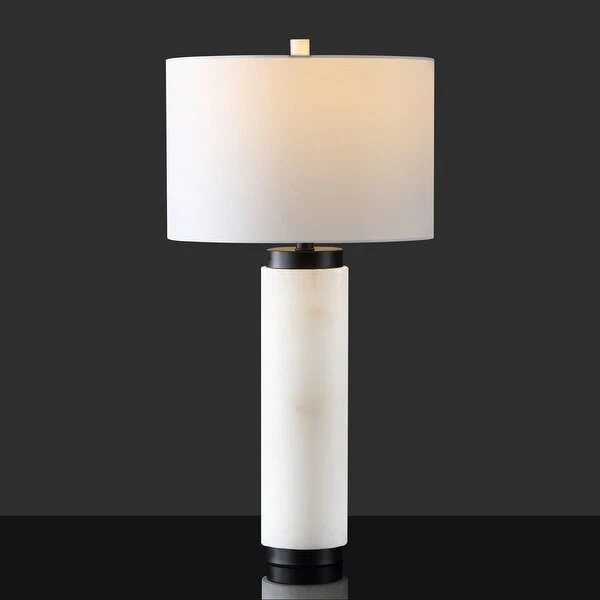 SAFAVIEH Couture Sydni Alabaster Pillar Table Lamp - 15 IN W x 15 IN D x 30 IN H