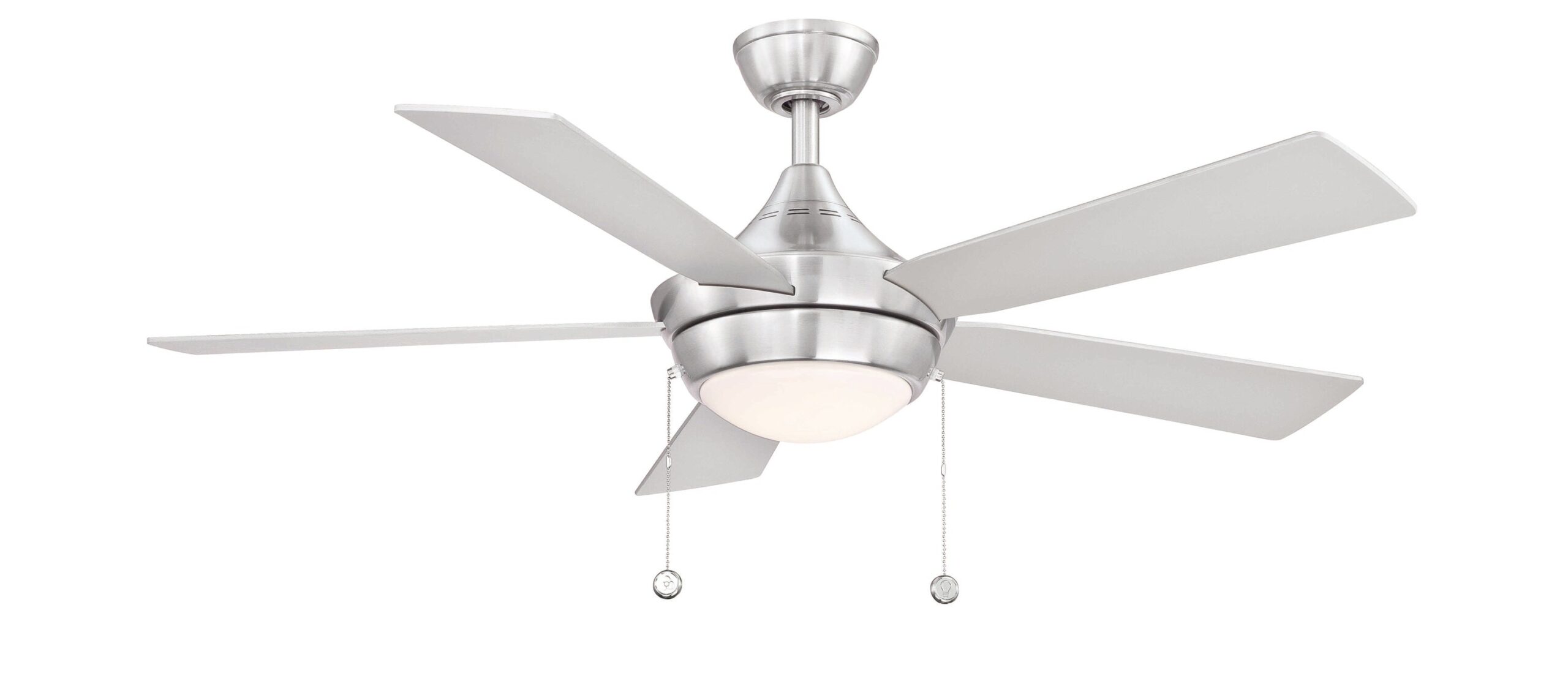 Fanimation Studio Collection AireDrop 48-in Brushed Nickel LED Indoor Ceiling Fan with Light (5-Blade)