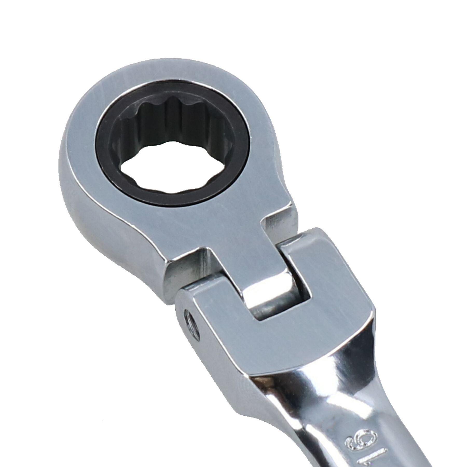 7/16” AF SAE Imperial Flexible Flexi Head Ratchet Spanner Combination Wrench