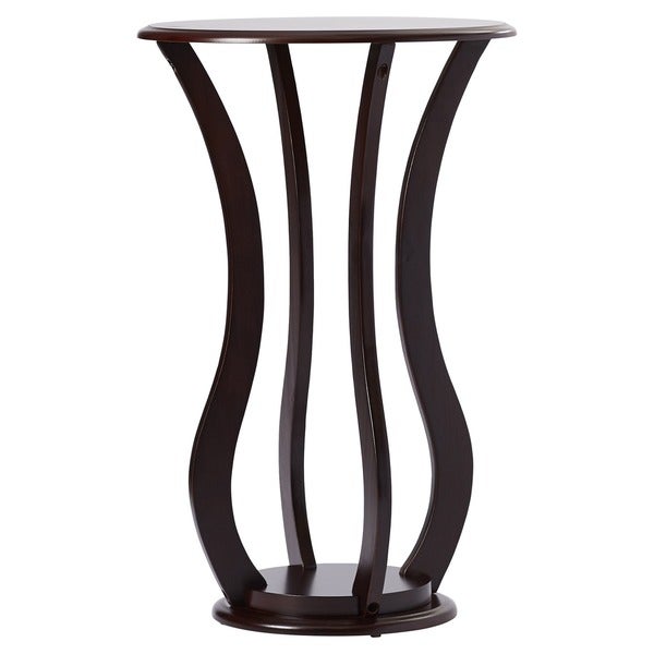 Rajan Curved Legs Design Round Plant Stand Accent Table