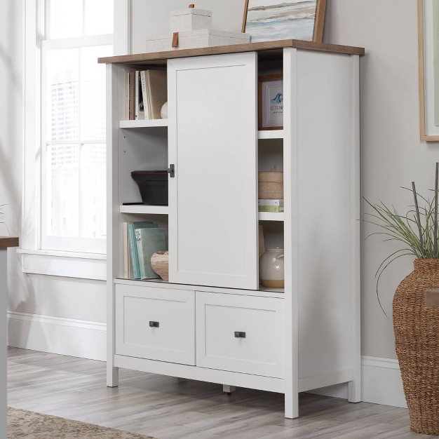 Cottage Road Storage Cabinet With File Drawers White Sauder