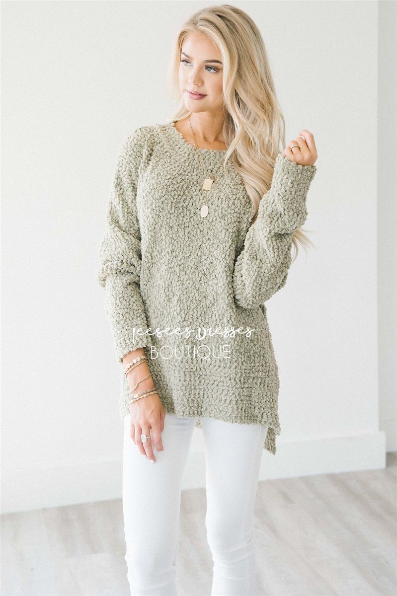 Cozy Fall Popcorn Pullover Round Neck Sweater