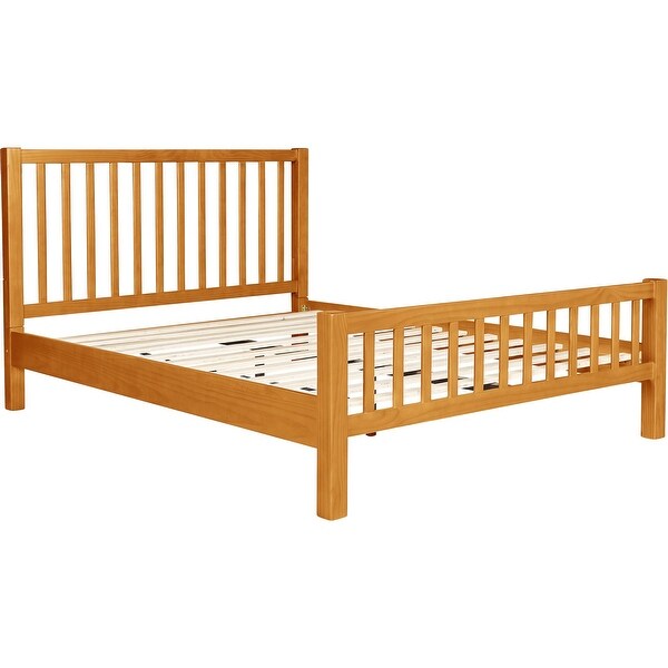 Hampton Wooden Platform Bed with 2 Nightstands - - 37666287