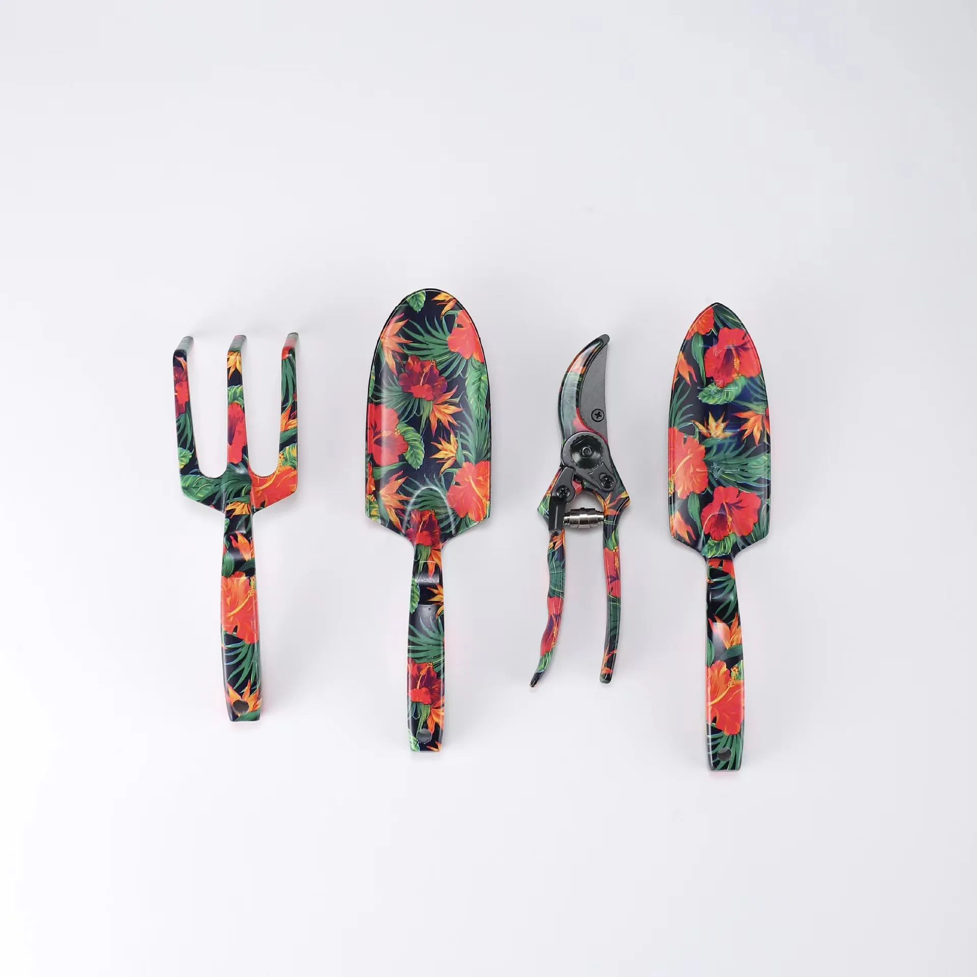 Aluminium decorative floral printed garden tool set 3 piece tools gardening printed garden tools Planting Flowers Flower Weeding