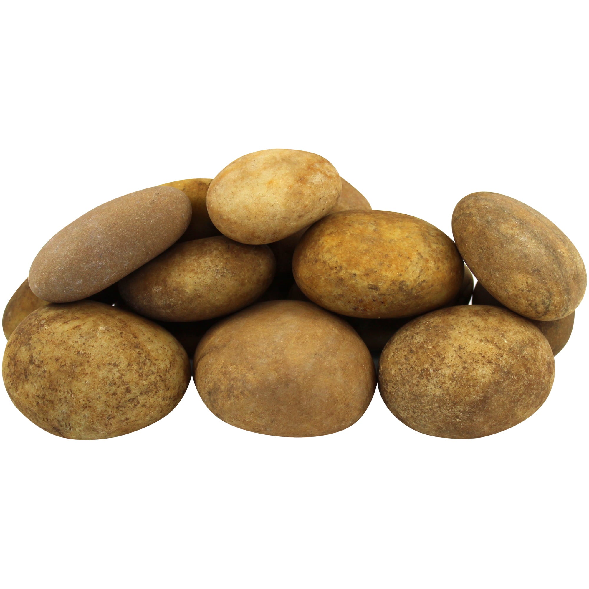 Rainforest,Outdoor Decorative Stone, River Pebbles, Tan, 2-3" 20lbs.