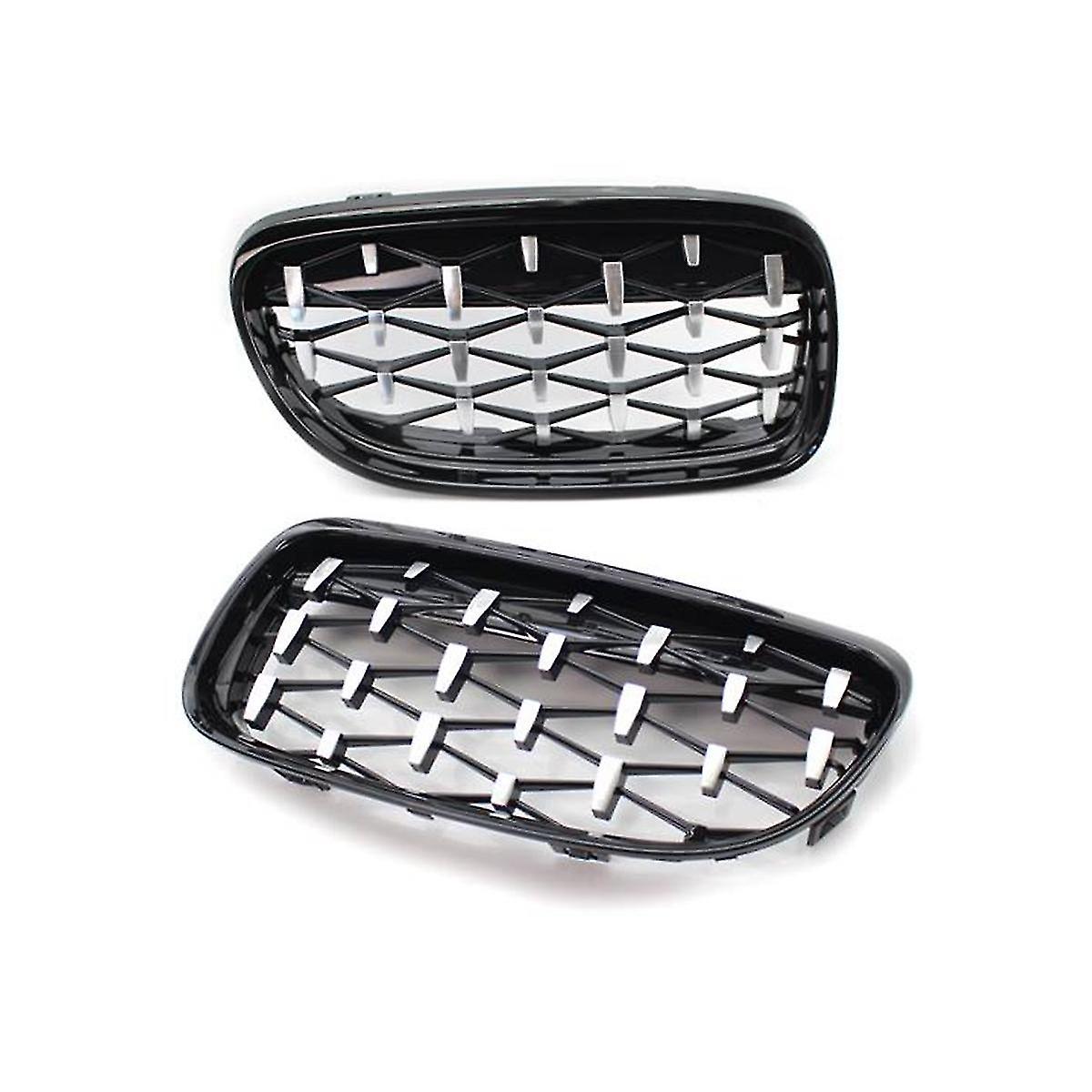 Car Front Bumper Diamond Grille Chrome Kidney Grills For 3 Series E90 E91 4 Doors Facelift 2009-201