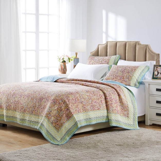 Greenland Home Fashions Palisades Quilt Set Pastel