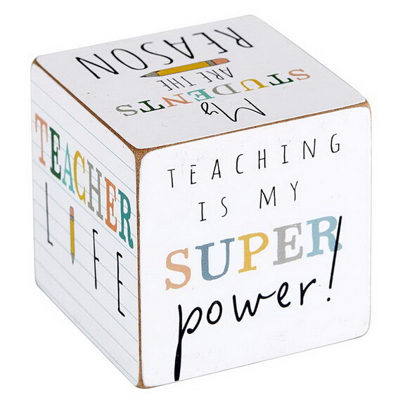 Heartfelt N1667 Quote Cube   Teacher Life