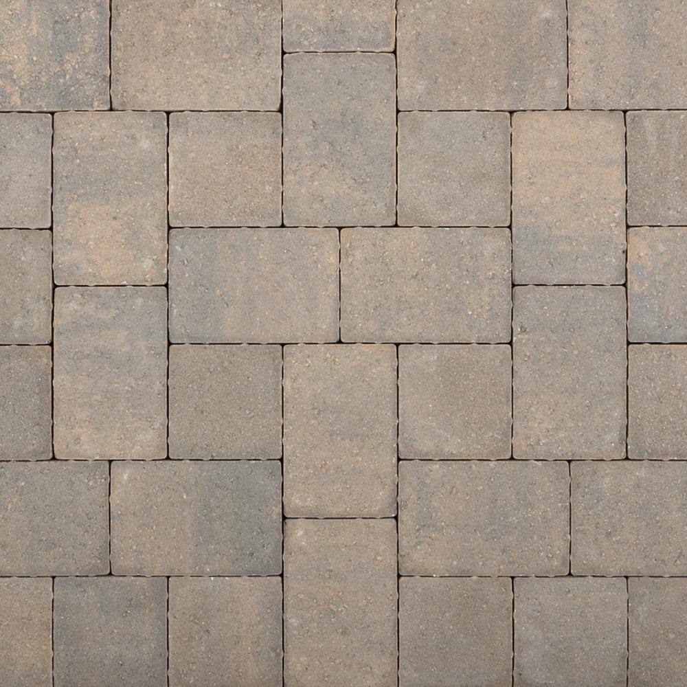 Pavestone Plaza Square 5.5 in. L x 5.5 in. W x 2.36 in. H Heritage Buff Concrete Paver 64667.0