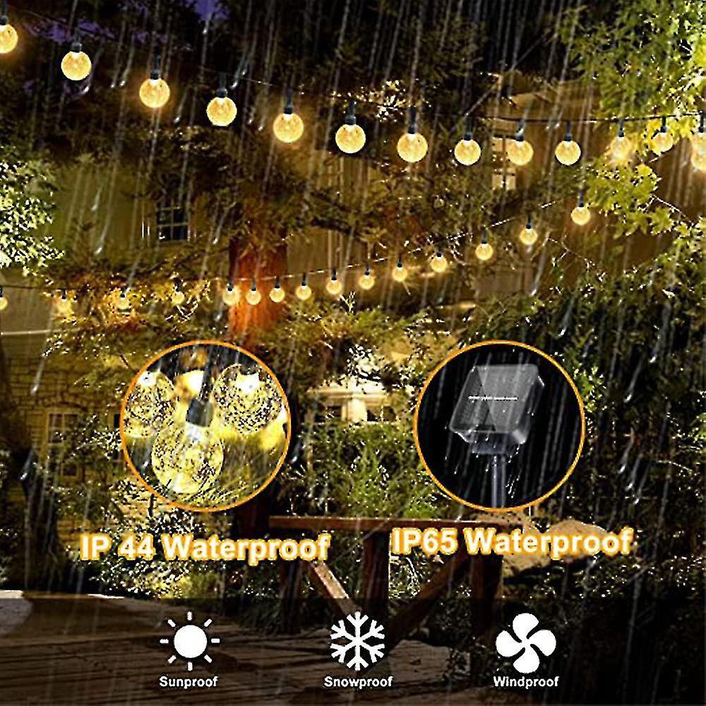 Solar String Lights Outdoor，22.9ft 50 Led Hanging Solar Lights