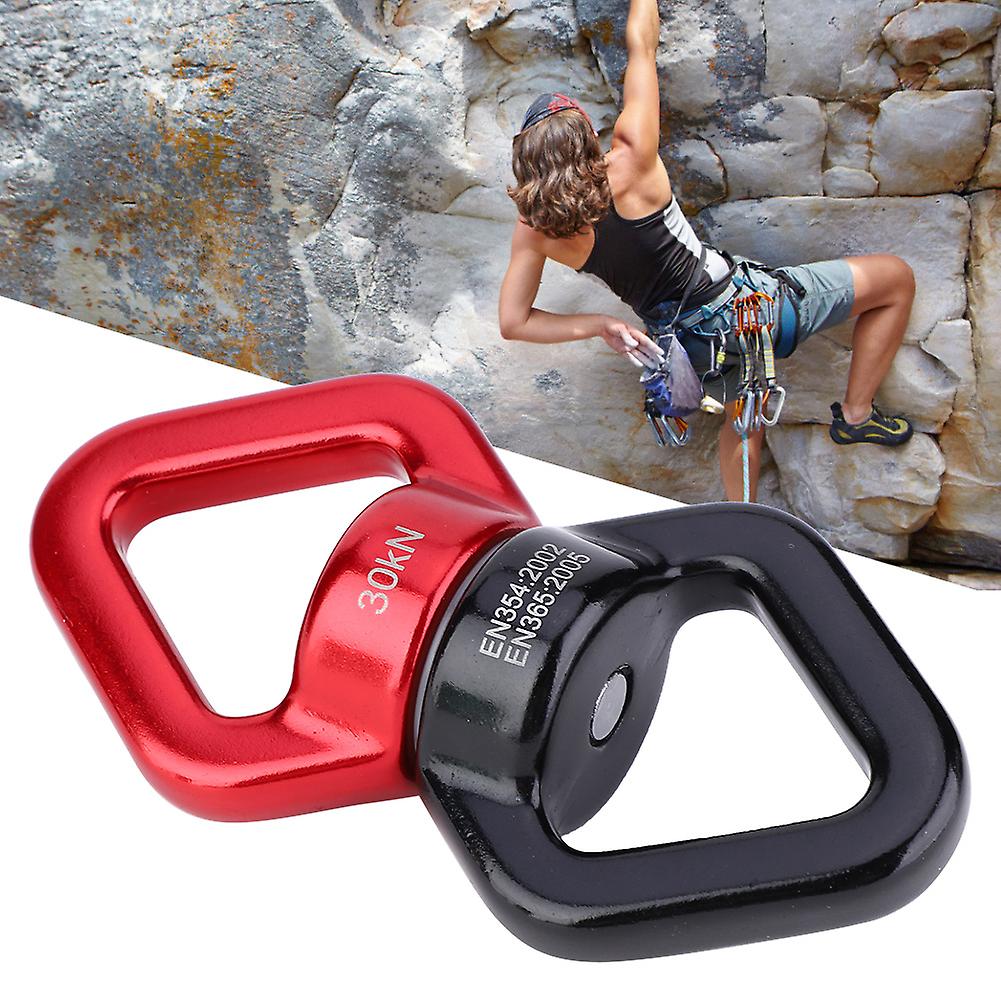 30kn Outdoor Rotational Device Safest Swing Swivel Connector For Rock Climbing Yogared Black