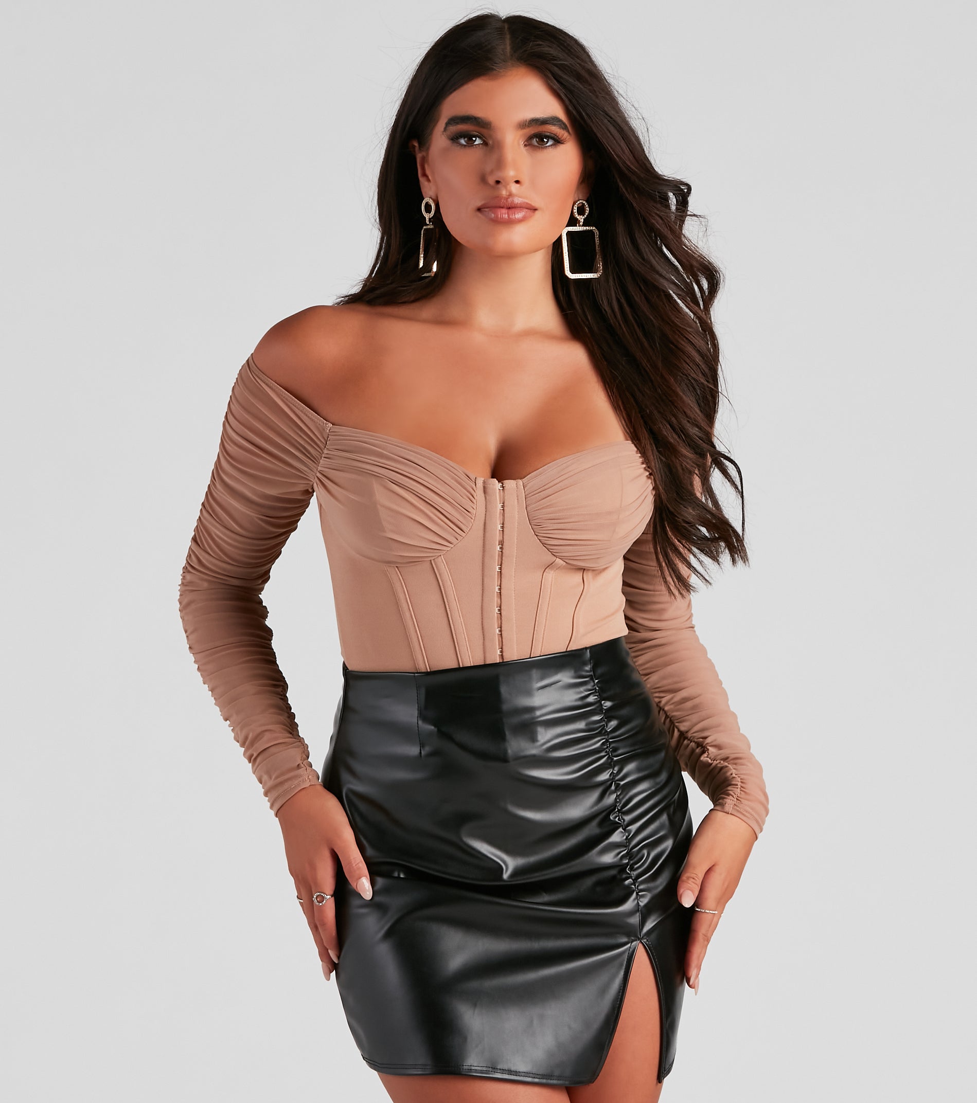 Ruched Moment Cropped Bustier