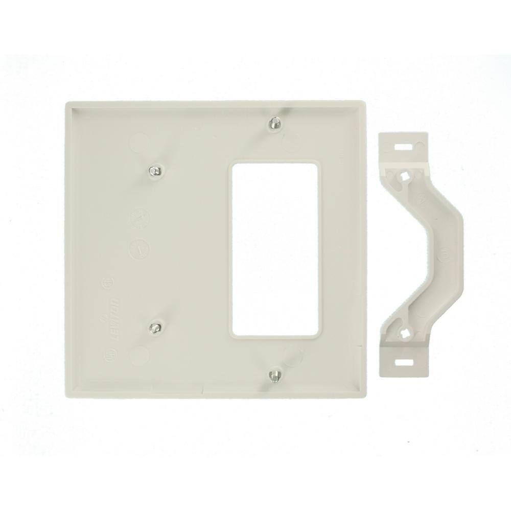 Leviton White 2-Gang 1-Toggle1-Blank Wall Plate (1-Pack) 80708-W