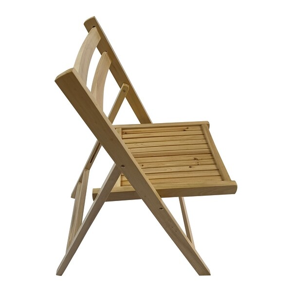 Furniture Slatted Wood Folding Special Event Chair ，Set of 4