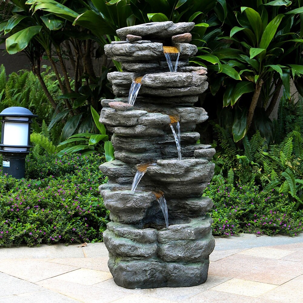 40 inch Cascading LED Waterfall Fountain