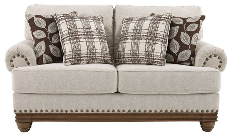 Signature Design by Ashley Harleson Loveseat in Wheat   Traditional   Loveseats   by Homesquare  Houzz