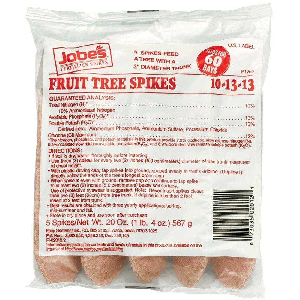 Jobe's 1.2 lb. Bulk Fruit Tree Fertilizer Spike (5-Count) 02012