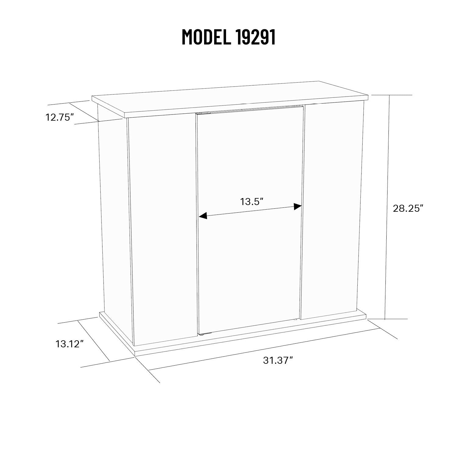 Aquatic Fundamentals 29-37 Gallon Serene Cherry Wood Aquarium Stand