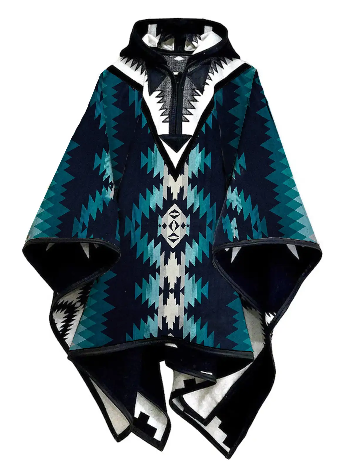 Ethnic Geometric Printed Cloak