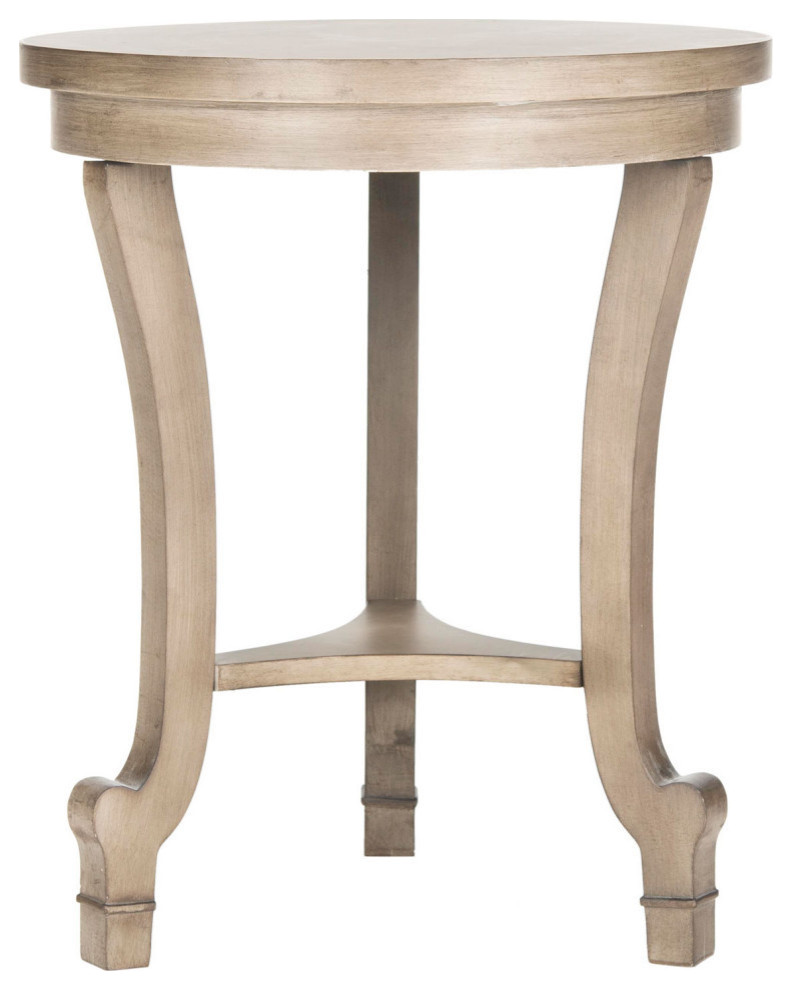 McKenna Round Top End Table  Saddle Brown   Traditional   Side Tables And End Tables   by Rustic Home Furniture Deco  Houzz