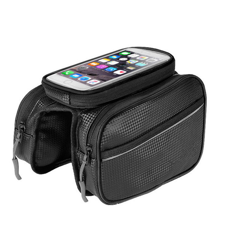 RTS Waterproof Mountain Bike Bag Bicycle Front Frame Handlebar Bag With Touch Screen Cell Phone Pouch Cycling Pack