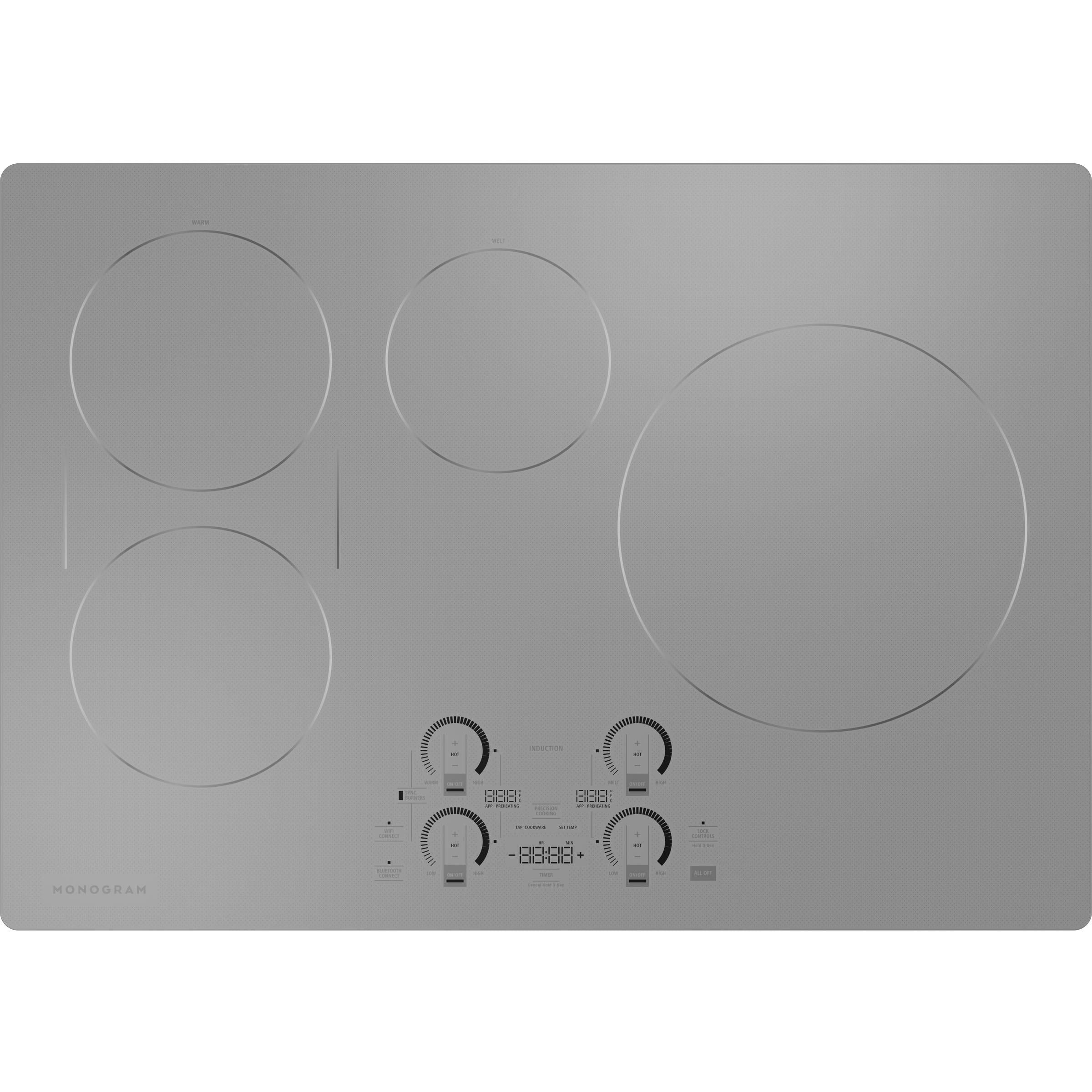 Monogram 30-inch Built-In Induction Cooktop with Wi-Fi Connect ZHU30RSTSS