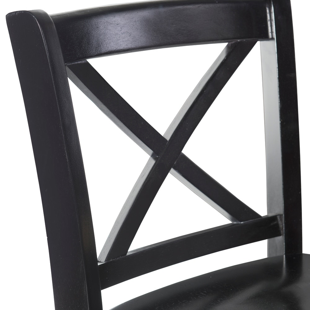 Copper Grove Frunza Black 30 inch X back Bar Stool