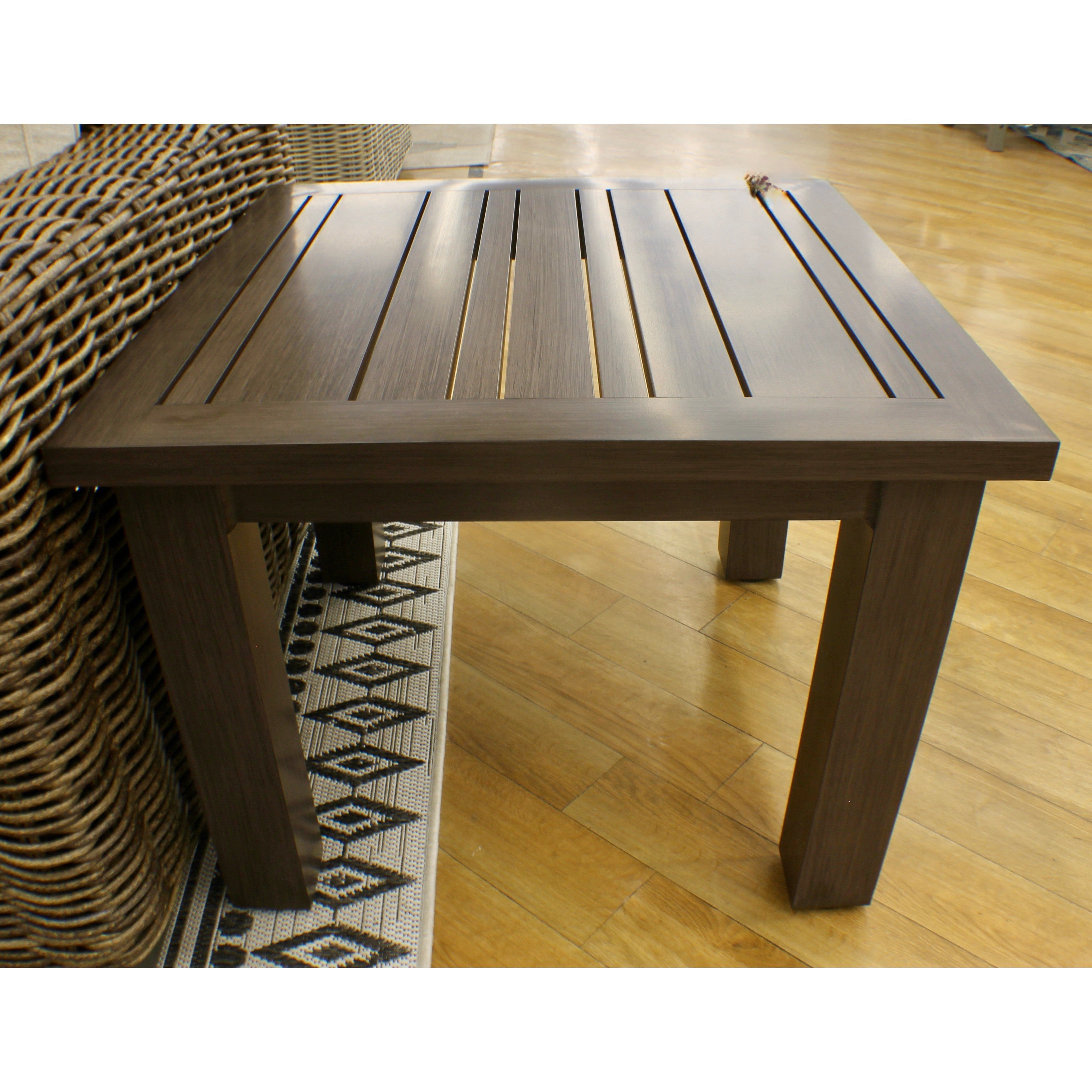 Carmel Brown Outdoor 26 Square End Table