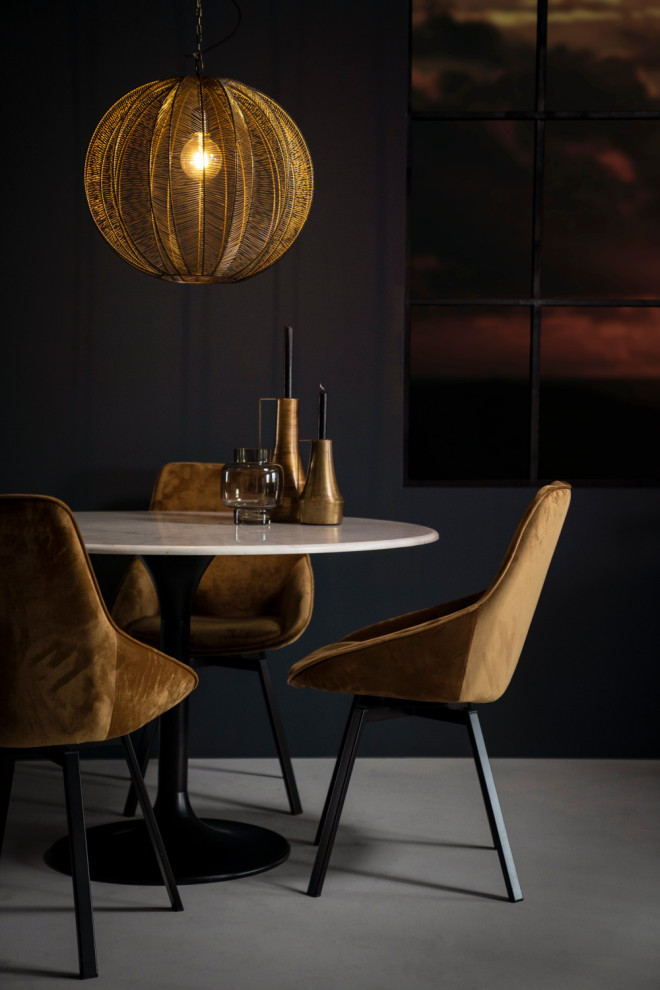 Brown Velvet Dining Chairs (2)  By Boo Beau   Midcentury   Dining Chairs   by Oroa   Distinctive Furniture  Houzz