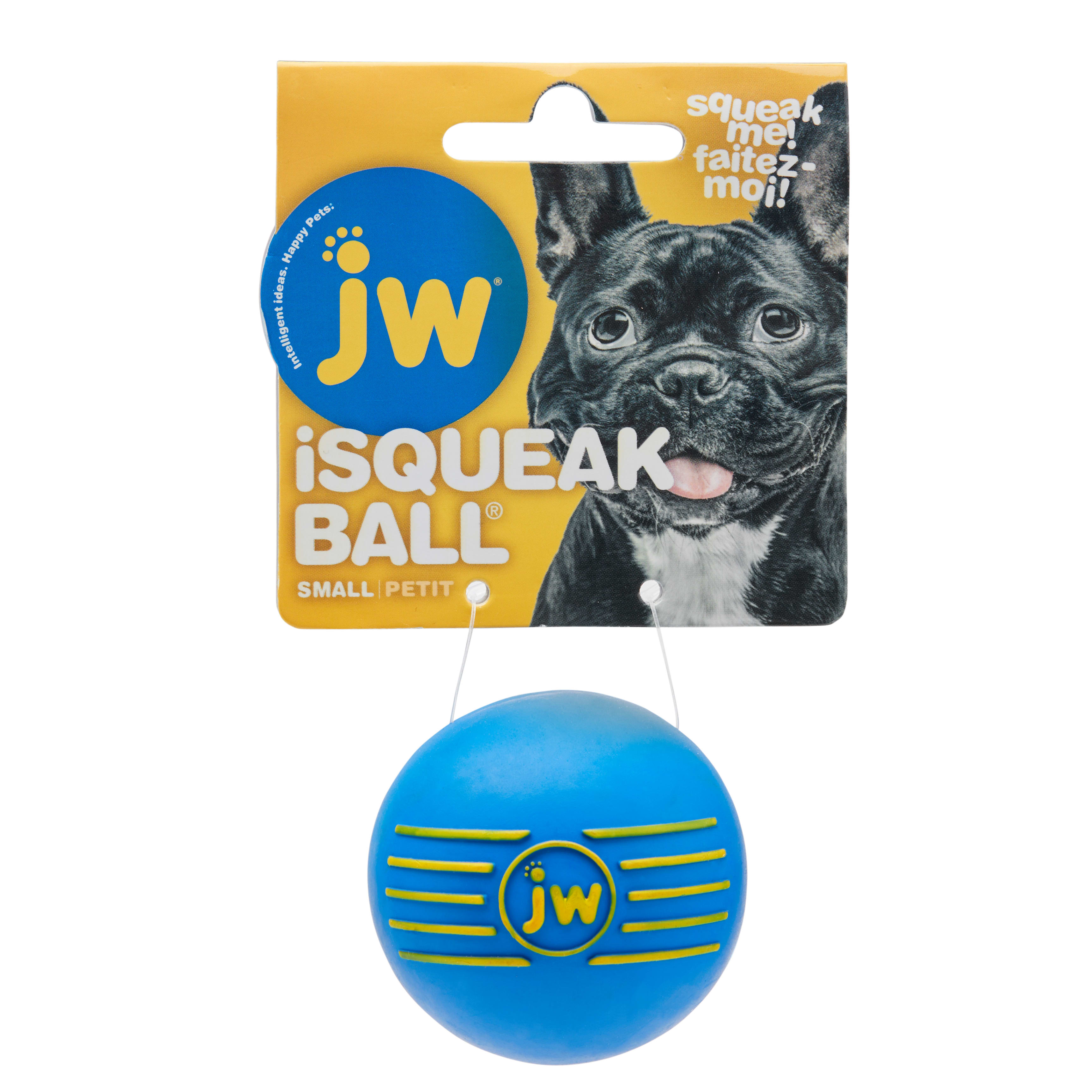 JW Pet iSqueak Rubber Ball Dog Toy， Small