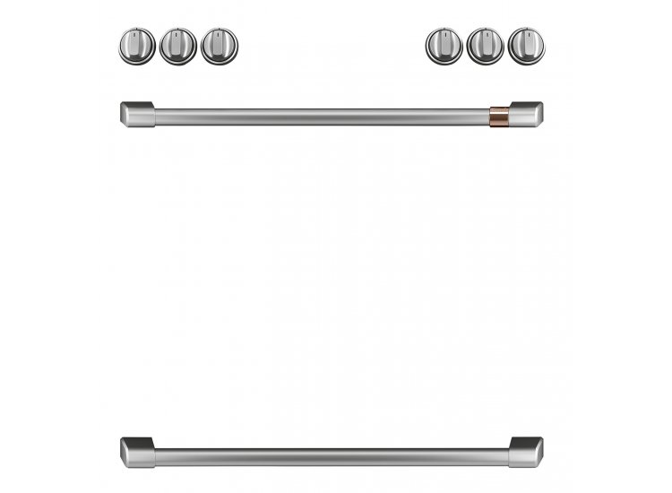 Cafe Brushed Stainless Front Control Gas Knobs And Handles