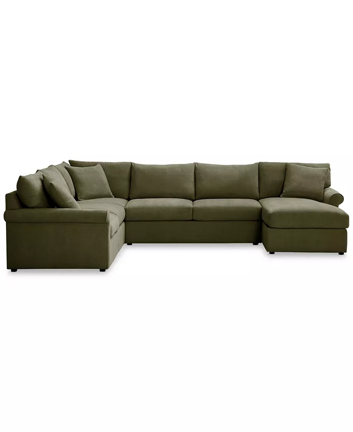 Furniture Wrenley 138 5-Pc. Fabric Modular Chaise Sectional Sofa