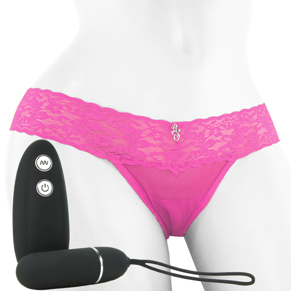 Wireless Remote Vibrating Pink Panties in S/M