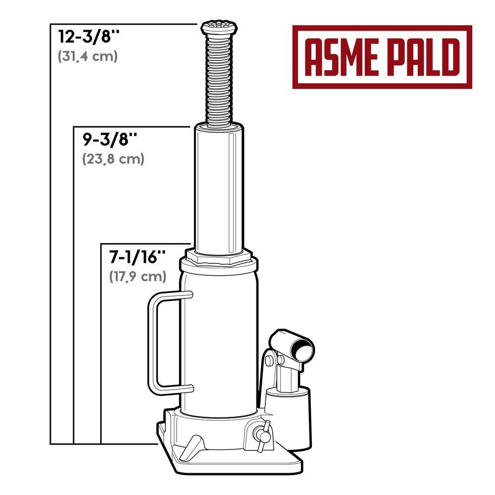 Powerbuilt 12 -Ton Shorty Bottle Jack 647502