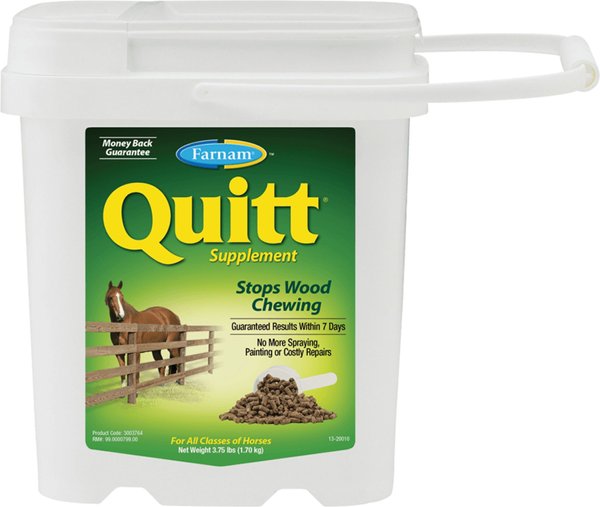 Farnam Quitt Wood Chewing Horse Supplement， 3.75-lb tub