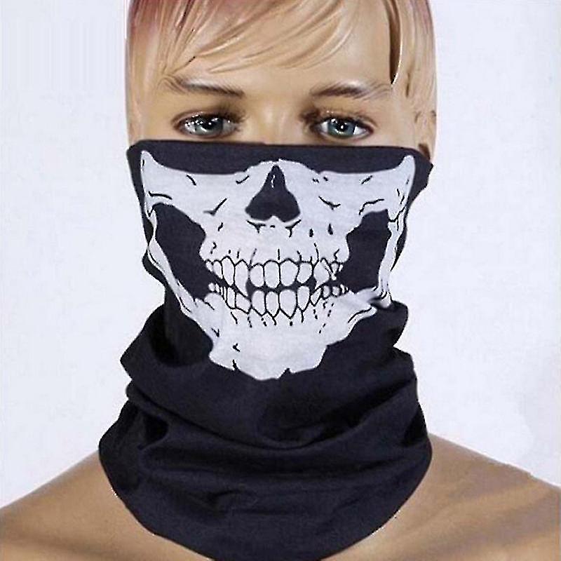 2pcs Cool Bicycle Ski Half Face Mask Ghost Scarf Multi Use Cod