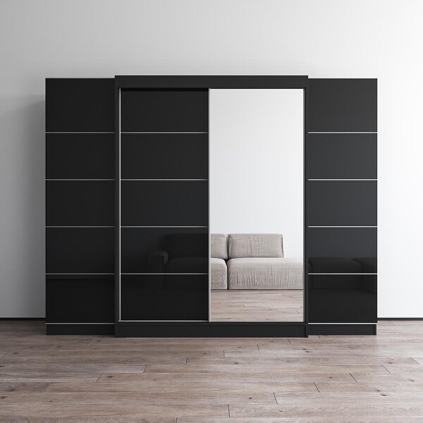 Aria 2D-EXEX Wardrobe with 1 Mirror - - 37844243