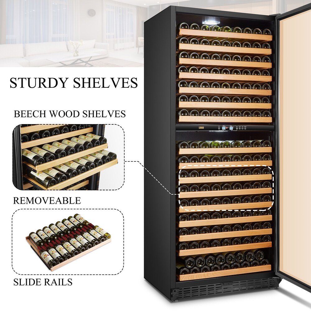 Lanbo Freestanding Dual Zone Wine Cooler Refrigerator  287 Bottles