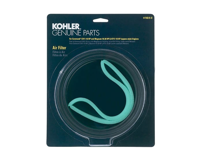 Kohler Air Filter and Pre-Cleaner - 47 883 01-S1