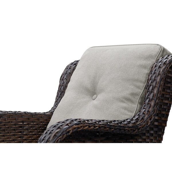 Outdoor Patio Rattan Chairs with Cushions Set of 2