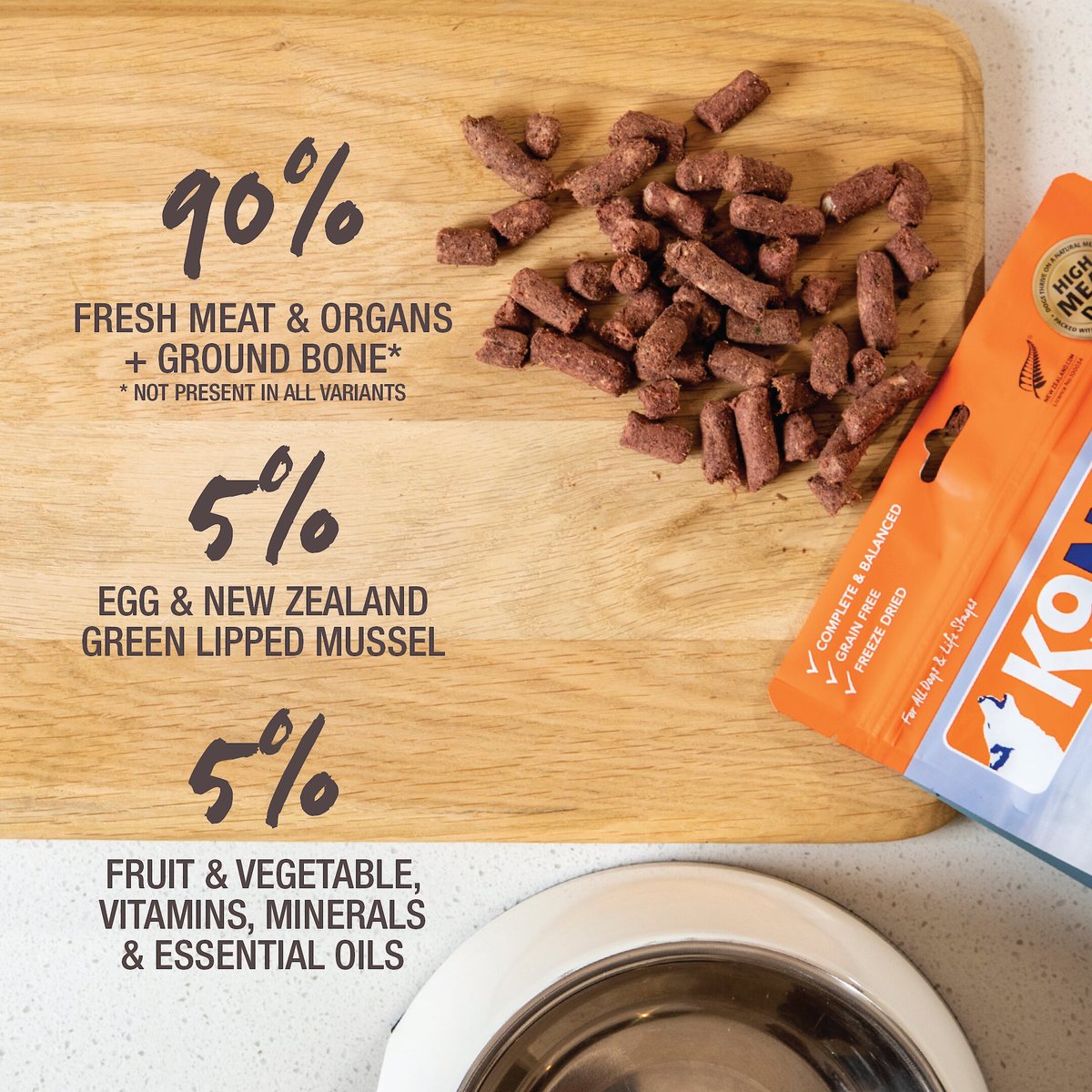 K9 Natural Hoki and Beef Grain-Free Freeze-Dried Dog Food