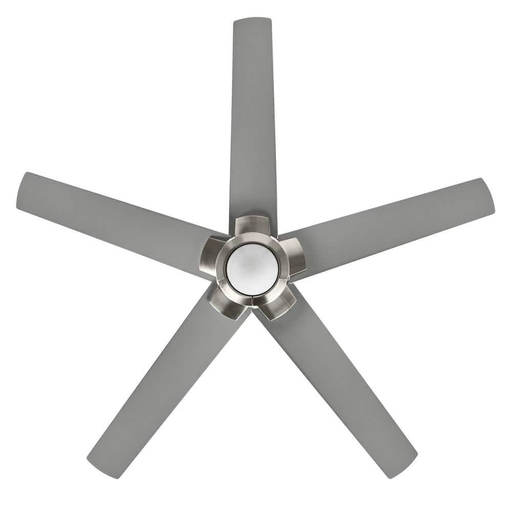 Home Decorators Collection Mickelson 52 in LED Indoor Brushed Nickel Ceiling Fan with Light