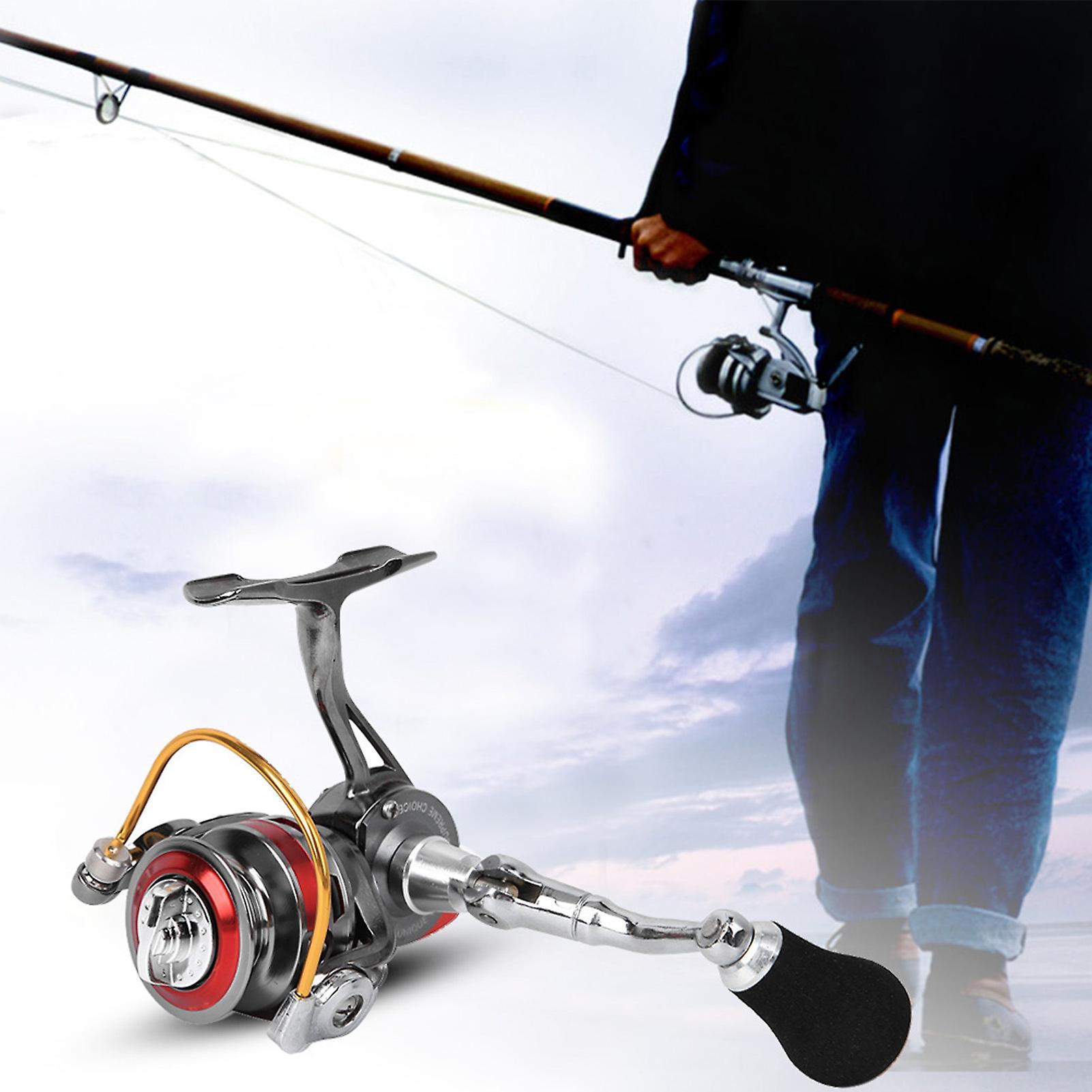 All Metal Mini Ice Winter Rock Sea Fishing Lure Spinning Reel Fishing Ling Wheel Tacklered