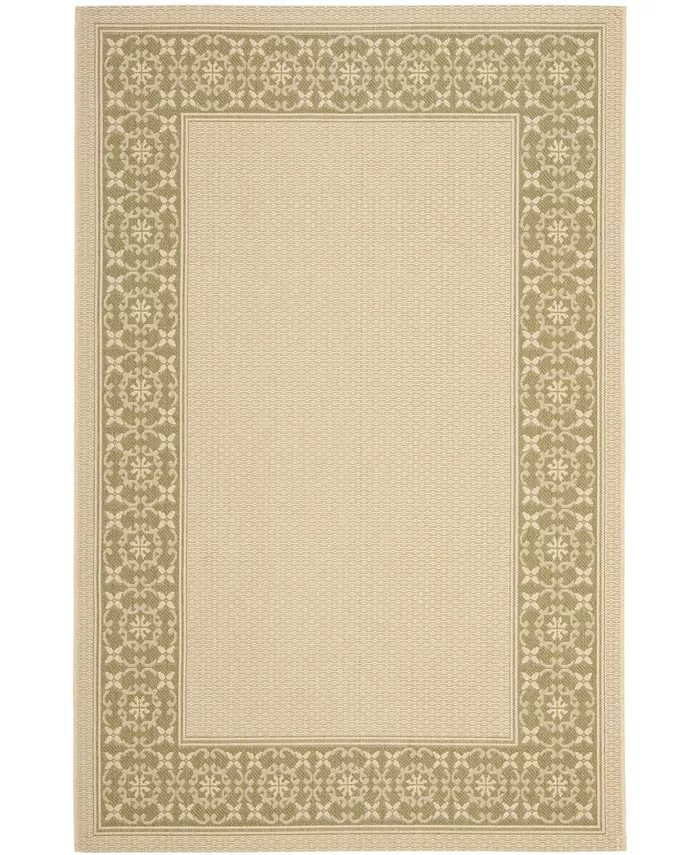 Safavieh Courtyard CY6003 Cream and Green 5'3 x 7'7 Outdoor Area Rug