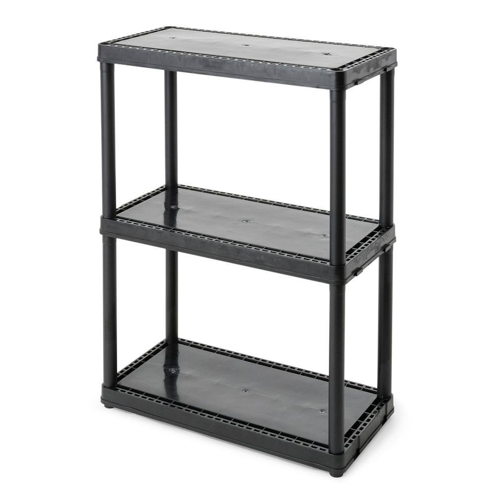 GRACIOUS LIVING Light Duty Storage Shelving Unit Organizers 3 Shelf (2-Pack) 2 x 91019MAXIT-1C-54