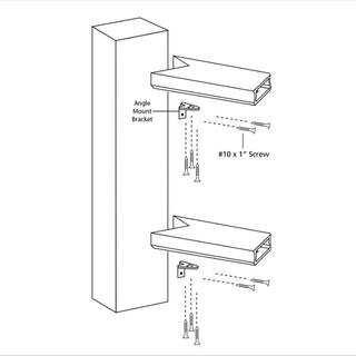 Fiberon ArmorGuard White Stainless Steel Angle Rail Hardware Kit BKT ANGLE 4PK W C