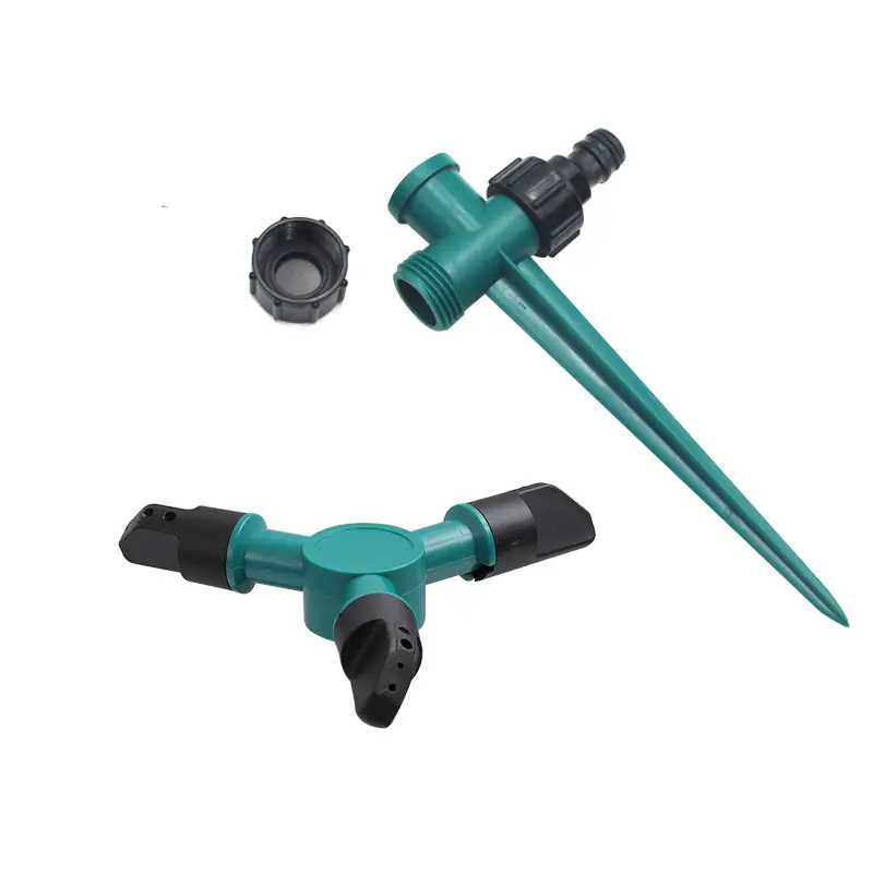 Custom packaging automatic rotating sprayer Lawn garden garden sprinkler three pronged sprayer garden ground insert sprayer