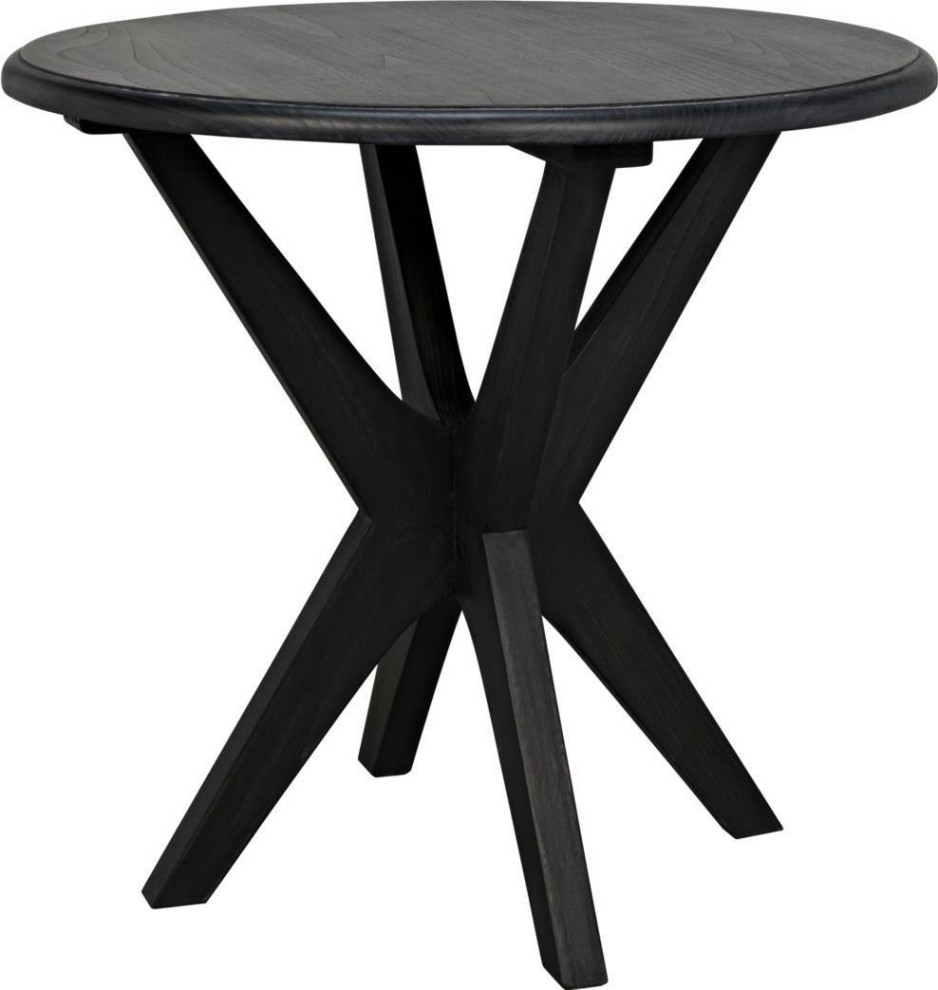 Side Table FOX Charcoal Black Sungkai   Midcentury   Side Tables And End Tables   by EuroLuxHome  Houzz