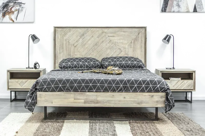 Luna Natural King Platform Bed