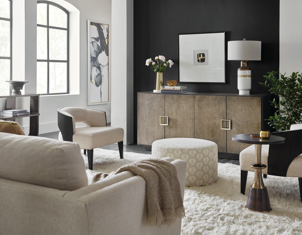 Melange Asher Four Door Entertainment Credenza   Transitional   Entertainment Centers And Tv Stands   by Hooker Furniture  Houzz